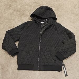 Karl Lagerfeld Diamond Black Quilted Performance Jacket Men's Medium